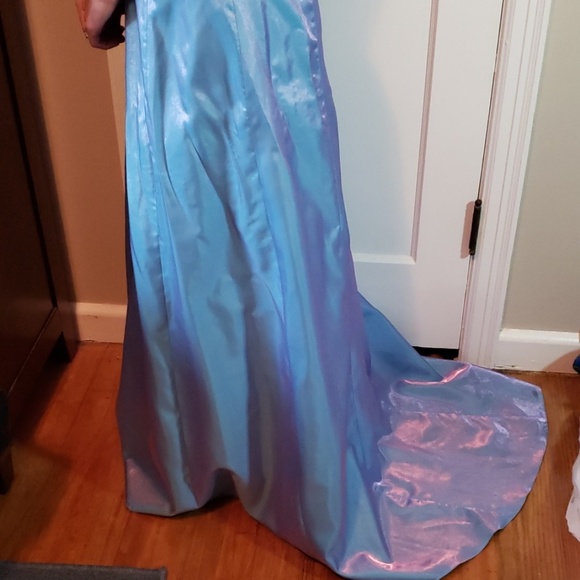 90's Precious Formals Mermaid Prom Dress - Picture 4 of 6